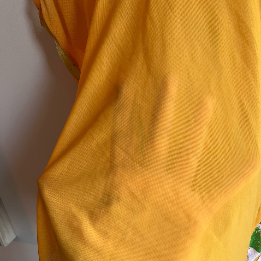 Parasuco Y2K Orange abstract sheer cropped top - Picture 10 of 12